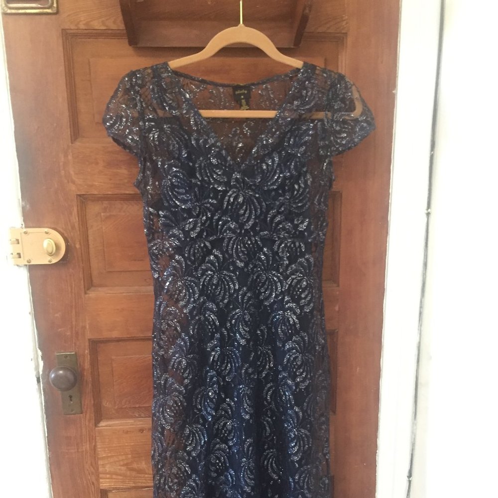 evening dress with removable slip
